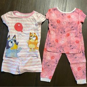 Bluey Keepy Uppy toddler girls 3T pajama set with shorts & pants